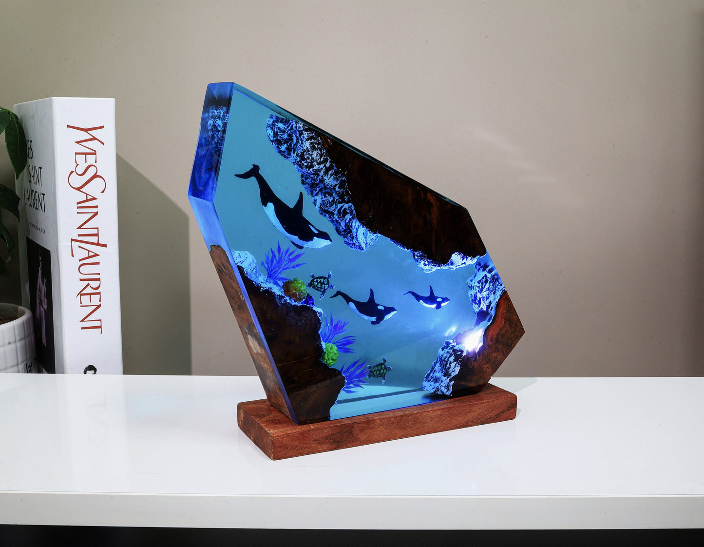 Axolotl and Sea Creatures resin