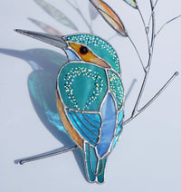 Stained Glass Kingfisher Suncatcher