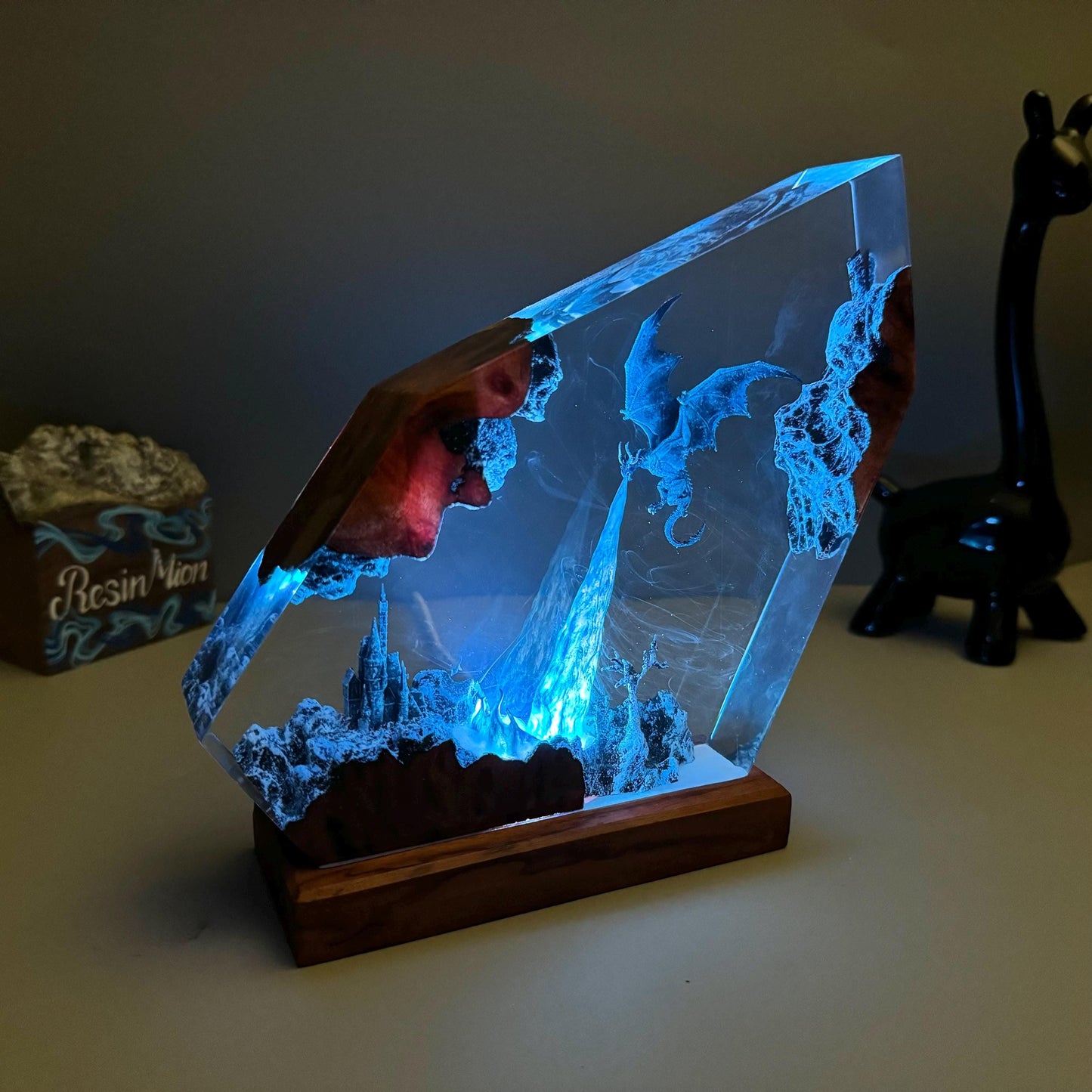 Ice Dragon Resin Night Light