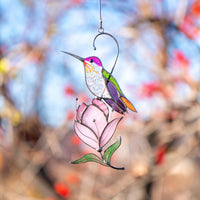Flower stained glass window hangings