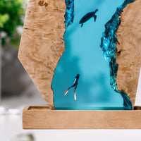 Custom SCUBA DIVER Resin Lamp