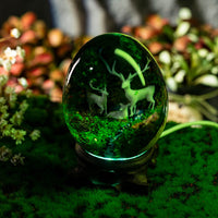 Deer and Landscape Resin Egg Lamp