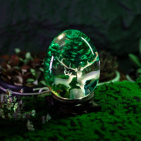Deer and Landscape Resin Egg Lamp