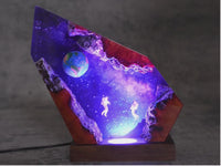 Astronaut Galaxy Epoxy Resin Lamp