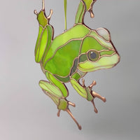 Frog stained resin window hangings