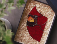 Red Cardinal Stained Glass Window Hangings