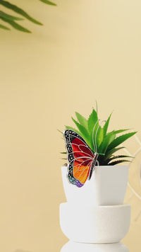Stained Glass Butterfly Monarch Suncatcher