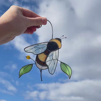 Bee Custom stained glass window hangings