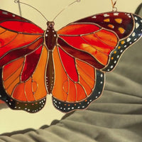 Monarch butterfly stained resin window hangings