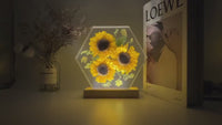sunflowers resin night light